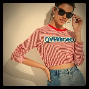 Overbored Cropped Striped Tee